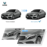 LED Matrix Headlights for Mercedes C-Class 2015-2021 Headlight Assembly Vland