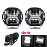 2pcs Car Led Work Light Bar Emark Approved 5.75 Inch/4 Inch Driving Light 12V 24V DRL For Jeep Lada Offroad 4x4 For UTV SUV Boat