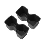 Hyundai Santa Fe 2024 2025 3rd Row Car Cup Holder Inserts Anti-Slip Shock-Absorbing Storage Box Tray Tidying TPE 2PCS