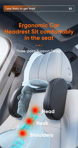 Long-Distance Travel Comfort Adjustable Car Headrest with Waterproof PVC Leather Car Accessory OEM