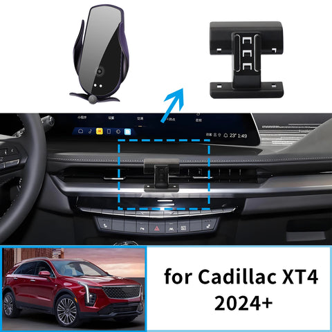 Smart Wireless Charging Phone Holder for Cadillac XT4 2024–2026 Car Phone Holder CATUSIKI