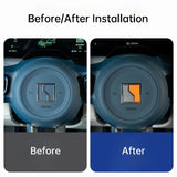 Car Steering Wheel Emblem Suede Decoration Sticker for Zeekr 001 21-25 Interior Modification Accessories Car Interior Accesso