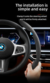 Segmented Suede Steering Wheel Cover for BMW