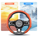 Jaguar Premium Suede Snap-On Steering Wheel Cover Car Interior Accessory Hocasen