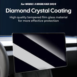 Tempered Glass Film Protector for New Tesla Model 3 Highland 2024 Rear Center Control Touch Screen Touch Screen Protector TEK