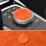 For BMW 1er 2er 3er 4er Z4 X3 X4 IX3 X5 X6 Car Console Multimedia Knob Trim Sticker Carbon Fiber Interior Tuning Accessories