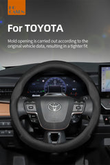 Breathable Leather Steering Wheel Cover for Toyota Car Interior Accessory Hocasen