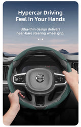 Breathable Faux Leather Steering Wheel Cover for Volvo