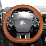 Ultra-Thin Leather Steering Wheel Cover for Citroen