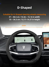 GWM Suede Matte Carbon Fiber Steering Wheel Cover Car Interior Accessory Hocasen