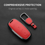360 Degree Protection Metal Goatskin Car Key Case Cover For Audi A6 A7 A8 B9 A5 A4 8S 8W Q5 Q7 4M S5 S7 TT cars accessories C