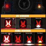 Led Tail Lights Rear Brake Light for Jeep Wrangler TJ Car Accessories YJ CJ Waterproof Led 12v Drl Reverse Tail Lamp Led Ligh