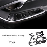 Carbon Fiber Elevator Trim for Volvo XC60 S60 V60 Kit Car Interior Accessory LINGLUYANG 7pcs Black titanium