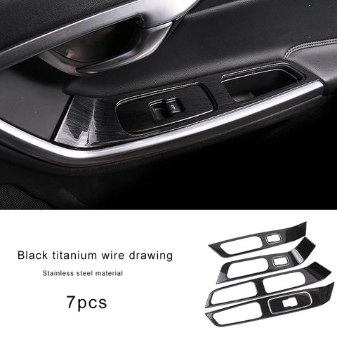 Carbon Fiber Elevator Trim for Volvo XC60 S60 V60 Kit Car Interior Accessory LINGLUYANG 7pcs Black titanium