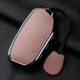 Aluminum Alloy Goatskin Car Key Case Cover for BMW G38 G12 F49 i20 G07 G08 1 5 7 Series x1 x5 x7 ix XM i7 M760 Keychain