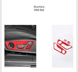 For Audi C8 A6 A7 S6 S7 (2019-2025) Made of Alcantara Seat Adjustment Buttons Panel Trim Sticker Car Interior Tuning Accessory