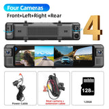11.26" 4CH 1080P Mirror Dash Cam Universal