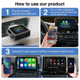 Mini Wireless CarPlay Android Auto Adapter Dongle