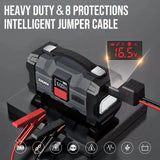 26800mAh Jump Starter with Air Compressor 1000A/1500A PEAK Booster Tyre Inflator Portable Car Battery Power Bank Charger Air