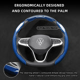 Carbon Fiber Wheel Cover Snap-On for VW Golf Tiguan Car Interior Accessory Hocasen