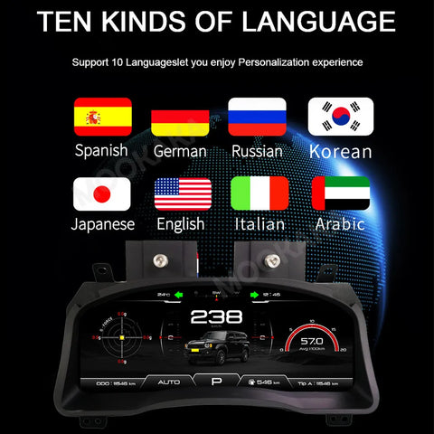 Digital LCD Instrument Cluster for Lexus GX470 2004–2009 Android Head Unit Aotsr