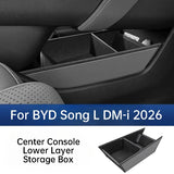 BYD Song L DM i Center Console Lower Layer Storage Box Leather Armrest Box Organizer Auto Interior Accessories Center Console