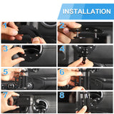 Rotatable AC Vent Phone Mount for Jeep Wrangler JL 2018+ Car Interior Accessory HEBE