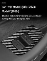 Carbon Fiber Control Panel Trim Sticker for Tesla Model 3 (2019-2023) / Y (2019-) Car Windows Control Panel Trim Sticker OEM