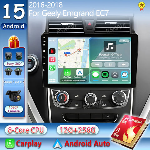 Android 15 Multimedia Navigation System for Geely Emgrand EC7 Android Head Unit RSNAVI