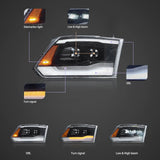 LED Headlights Projector DRL for Dodge Ram 09-18 Car Interior Accessory Vland