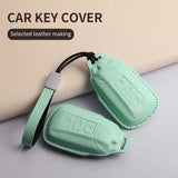 Leather Car Key Case Cover For DFSK DongFeng 580 F507 Aeolus AX7 GS PU Car Remote Key Bag Case Shell Protecter Keychain Holde