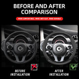 Suede Carbon Fiber Wheel Cover for Smart Fortwo Car Interior Accessory Hocasen