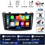 2K QLED Android 15 Multimedia Player for Mazda 3 2004–2013