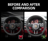 Porsche Suede Carbon Fiber Texture Wheel Cover 992 Car Interior Accessory Hocasen