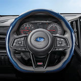 Subaru Carbon Fiber Steering Wheel Cover Black