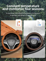 Ultra-Thin Leather Steering Cover for Honda Civic Car Interior Accessory Hocasen