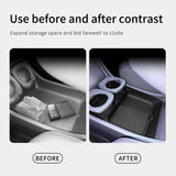 Leapmotor B10 2025 2026 Center Control Lower Storage Box Car Interior Accessories Organizer Tray Tidying TPE Under Seat Stora