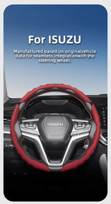 Isuzu Wave-Shaped Breathable Leather Steering Cover Car Interior Accessory Hocasen