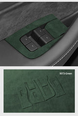 Made of Alcantara For Tesla Model 3（2019-2023）/ Y (2019-) Windows Control Panel Trim Cover Sticker Car Interior Accessories