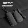 Suede Car Key Case Cover For Wey Coffee 01 Tank Tank300 Car Key Protective Shell Accessories
