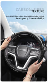 Carbon Fiber Snap-On Wheel Cover for Isuzu Car Interior Accessory Hocasen