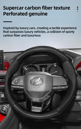 Breathable Carbon Fiber Steering Cover for Perodua