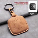 Leather Car Key Case For ZEEKR 001 009 7X - Sheep Suede Protector & Holder