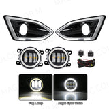 LED Fog Lights with DRL for Ford Edge 2015-2018 Car Interior Accessory MAGIC COLORM White White Ring