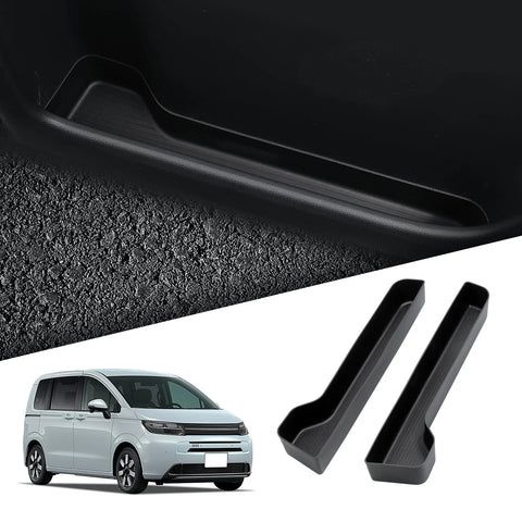 Honda Freed 2025 Door Handle Storage Box Front Door Holder Tray TPE Car Organizer Container Tidying Black Door Storage Access
