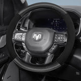 Suede Carbon Fiber Wheel Cover for Ram 1500 2500 3500 Car Interior Accessory Hocasen