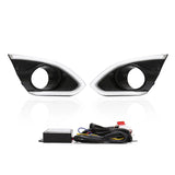 Dual Color Fog Light DRL for Chevy Spark 2013-2015 Car Interior Accessory MAGIC COLORM White Yellow
