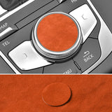 For Audi 8V A3 S3 (2014-2019) Sport Car Multimedia Knob Trim Sticker Cover Panel Made of Alcantara Interior Accessories Decor