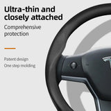 Ultra-Thin Leather Steering Cover for Tesla 2024 Car Interior Accessory Hocasen