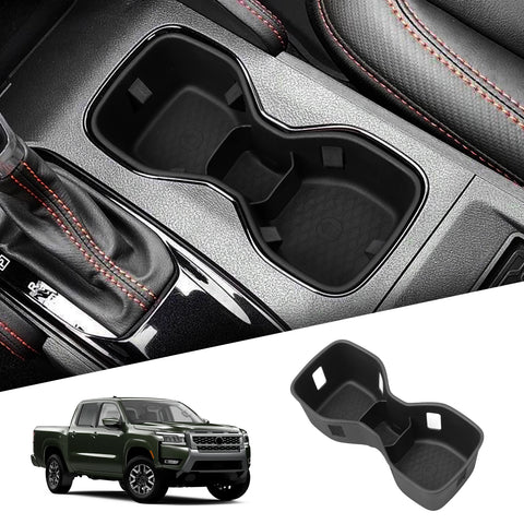 Nissan Frontier 2022-2026 Silicone Water Cup Holder Limiter Fixed Drink Storage Box Tray Car Accessories Black Car Interior A